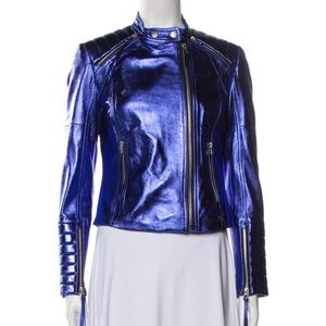 Rudsak Metallic Blue Leather Jacket